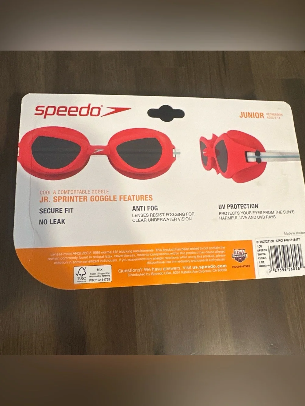 Speedo goggles kids swim Ages 6-14